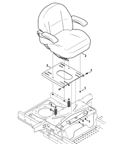 Seat Assembly Diagram and Parts List for Z-FORCELZ48 (53ATDAGB-53ATDAGB050)(2014) Cub Cadet Lawn Tractor